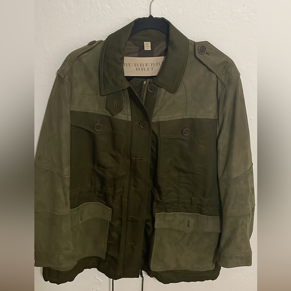 Blueberry woman’s jacket leather green size 14